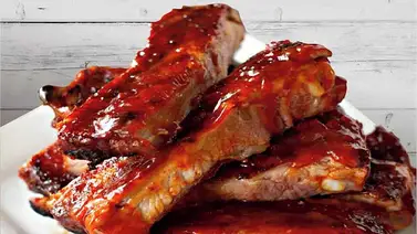 Costillas de cerdo en salsa barbecue Costillas de cerdo en salsa barbecue