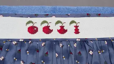 Borde en punto de cruz sus paños de cocina Borde en punto de cruz sus paños de cocina