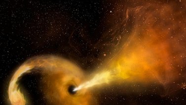 Agujero negro rompe una estrella en el centro de una galaxia