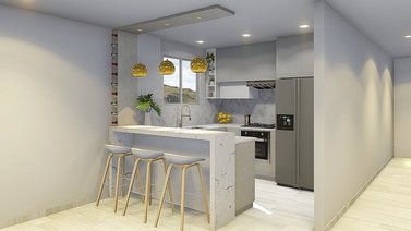 ¿Cocina pequeña? Igual puedes tener una barra