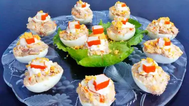 Huevos duros rellenos, opción para principiantes Huevos duros rellenos, opción para principiantes