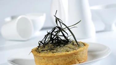 Tarta de berenjenas moradas al horno