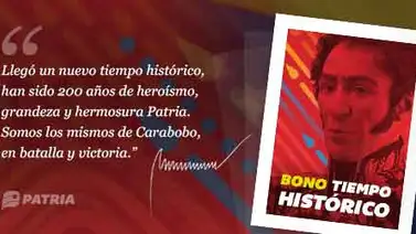 Gobierno inicia la entrega del bono Tiempo Histórico Gobierno inicia la entrega del bono Tiempo Histórico