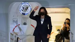 Harris llega al Palacio Nacional de México para reunirse con López Obrador