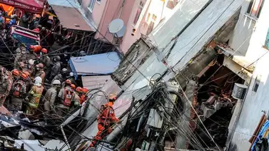 Un edificio en Río de Janeiro se derrumbó y deja dos muertos Un edificio en Río de Janeiro se derrumbó y deja dos muertos