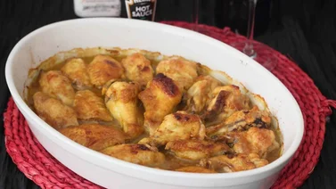 Alitas de pollo al horno en salsa picante