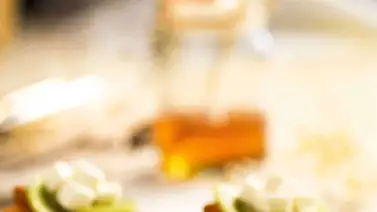 Milhojas de queso fresco y kiwi Milhojas de queso fresco y kiwi