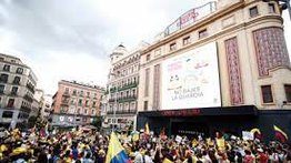 Colombianos protestan en España "contra la represión policial" en su país (+Vídeo y fotos)