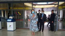 Indira Alfonzo recibe a nuevas autoridades del Poder Electoral en la sede del CNE