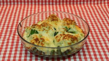 Receta de brócoli y champiñones gratinados