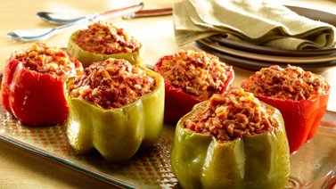 Alternativa para el almuerzo: pimentones rellenos