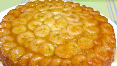 Postre para merendar: torta de cambur manzano
