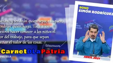 Continúa la asignación del Bono Simón Rodríguez del mes de abril Continúa la asignación del Bono Simón Rodríguez del mes de abril