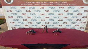 Delincuentes Neutralizados y retención de armas de fuego por parte de la (GNB) en Bolívar