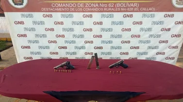 Delincuentes Neutralizados y retención de armas de fuego por parte de la (GNB) en Bolívar