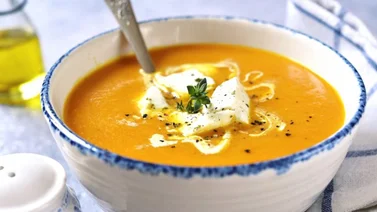 Crema de auyama, ligera y perfecta para compartir