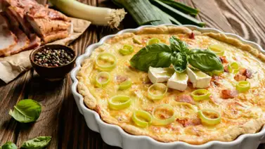 Prepara un delicioso quiche de ajoporro Prepara un delicioso quiche de ajoporro