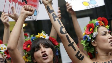 Ucranianas marchan en Kiev contra la violencia de género