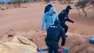 Policía de Marruecos decomisa nueve toneladas de droga escondidas en la arena