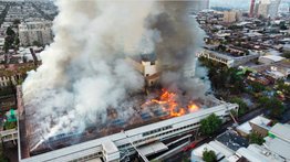 Registran incendio en el Hospital San Borja Arriarán de Santiago de Chile (+Fotos y video)