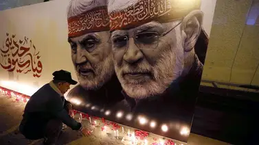 Iraquíes recuerdan a Soleimaní exigiendo la salida de tropas norteamericanas Iraquíes recuerdan a Soleimaní exigiendo la salida de tropas norteamericanas