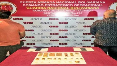 GNB detiene dos hombres por transportar 10 kilos de oro en Táchira