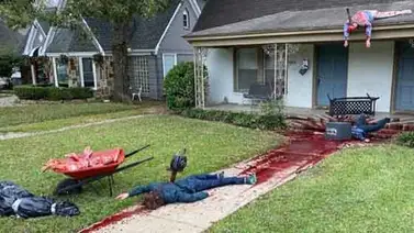 Sangrieta decoración de Halloween capta la atención de los policías (+Fotos) Sangrieta decoración de Halloween capta la atención de los policías (+Fotos)