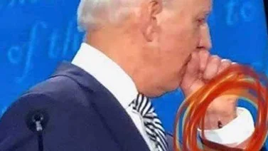Un video de Biden usando un micrófono durante el debate prende la polémica