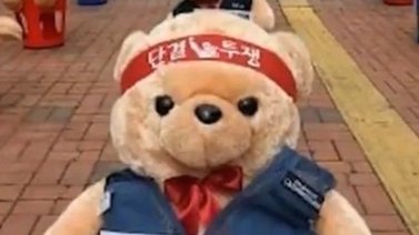 Corea del Sur vive una protesta de osos de peluche