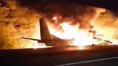 Mueren 26 personas en un accidente de un avión militar en Ucrania