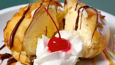 Postre de helado frito Postre de helado frito