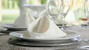 Uso correcto de la servilleta en la mesa Uso correcto de la servilleta en la mesa