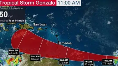 Tormenta tropical Gonzalo se acercará a las costas venezolanas entre sábado y domingo Tormenta tropical Gonzalo se acercará a las costas venezolanas entre sábado y domingo