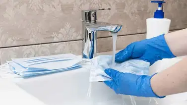 Desinfecta el tapabocas Desinfecta el tapabocas