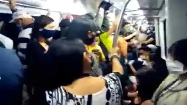 Distanciamiento social no se cumple en los vagones del Metro (+Video) Distanciamiento social no se cumple en los vagones del Metro (+Video)