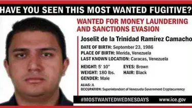 EEUU anuncia recompensa por el venezolano Joselit Ramírez Camacho EEUU anuncia recompensa por el venezolano Joselit Ramírez Camacho