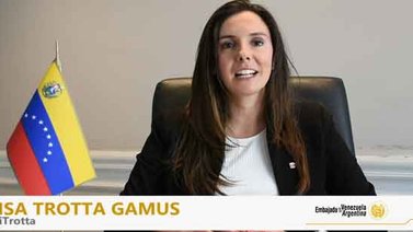 Elisa Trotta envió mensaje a los venezolanos en Argentina