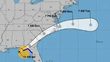 Ojo del ciclón postropical Néstor toca tierra en el noroeste de Florida Ojo del ciclón postropical Néstor toca tierra en el noroeste de Florida