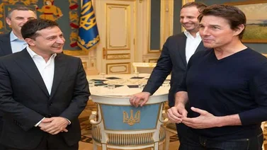 "Eres guapo", dice presidente de Ucrania a Tom Cruise
