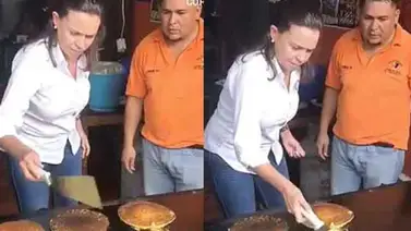 Video: Así María Corina Machado voltea cachapas Video: Así María Corina Machado voltea cachapas