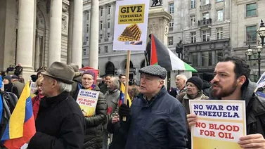Manifestantes pidieron al Banco de Inglaterra que devuelva el oro a Venezuela