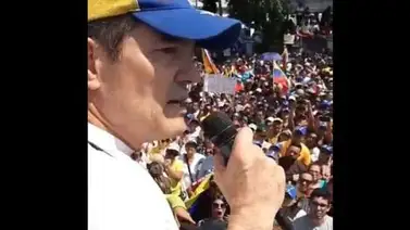 Teniente Coronel de la FAN reconoció a Guaidó como presidente interino en marcha de Aragua Teniente Coronel de la FAN reconoció a Guaidó como presidente interino en marcha de Aragua