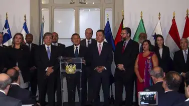 El Grupo de Lima, sin México, respalda a Guaidó y pide elecciones en el "más breve plazo" El Grupo de Lima, sin México, respalda a Guaidó y pide elecciones en el "más breve plazo"