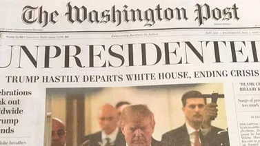Circuló falsa edición del The Washington Post que informaba renuncia de Trump