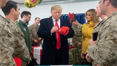 Trump y su esposa viajaron por sorpresa a Irak para visitar tropas de EEUU (+Fotos)