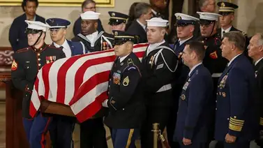 Los restos de George H.W. Bush fueron homenajeados en el Capitolio de EEUU Los restos de George H.W. Bush fueron homenajeados en el Capitolio de EEUU