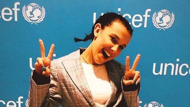 La actriz Millie Bobby Brown es la nueva embajadora de buena voluntad de Unicef