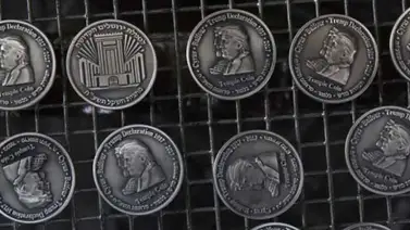 Acuñan moneda de Trump por reconocer a Jerusalén Acuñan moneda de Trump por reconocer a Jerusalén