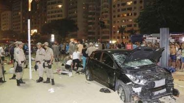 Un bebé muerto y más de docena de heridos en atropello en playa de Copacabana