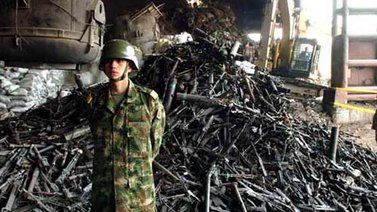 ONU entregó a Gobierno colombiano el armamento inutilizado de las FARC